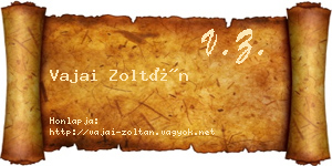 Vajai Zoltán névjegykártya