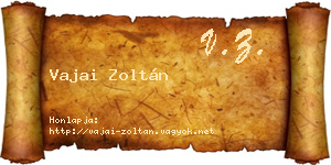 Vajai Zoltán névjegykártya
